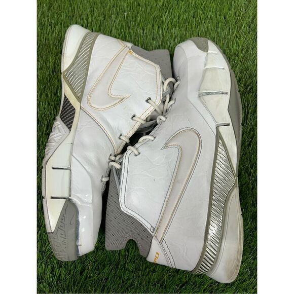 Nike Air Zoom Kobe 1 Uptempo Men’s Size 15 White Shark Gray Basketball Shoes‎ main image 8